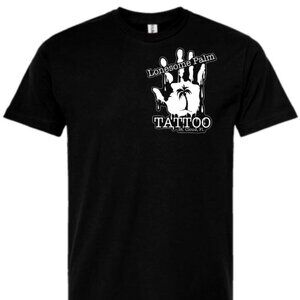 Lonesome Palm Handprint Double Logo - Black